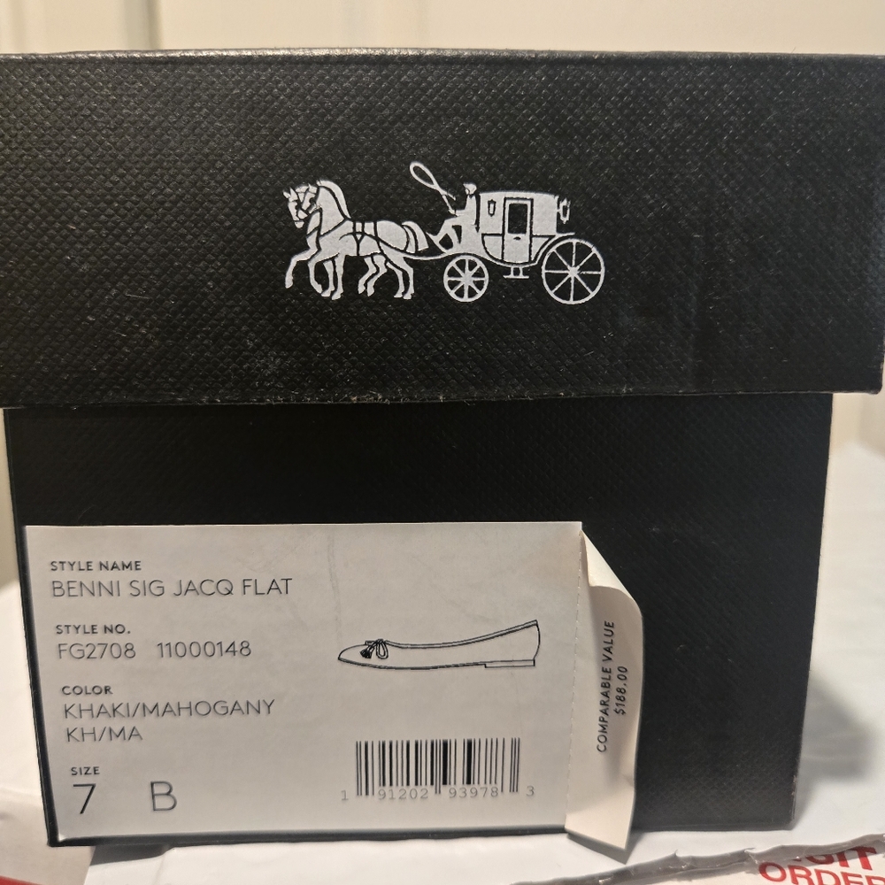 Coach Benni SIG JACQ FLAT SIZE 7B - Picture 7 of 8